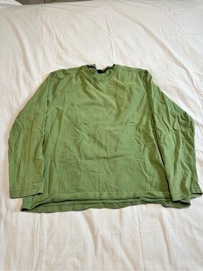 Vintage J. Crew Long-Sleeve Crewneck Shirt — Olive Green